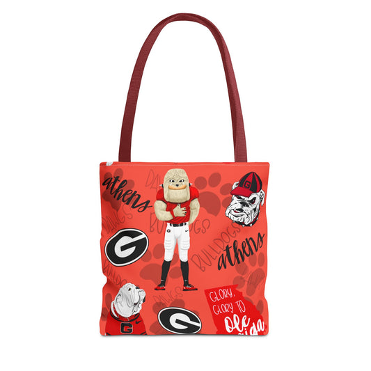 Georgia Bulldogs Tote Bag - Sporty, Cheerful, College Vibe, Perfect for Game Days, Fans, School Spirit, Lightweight, Versatile
