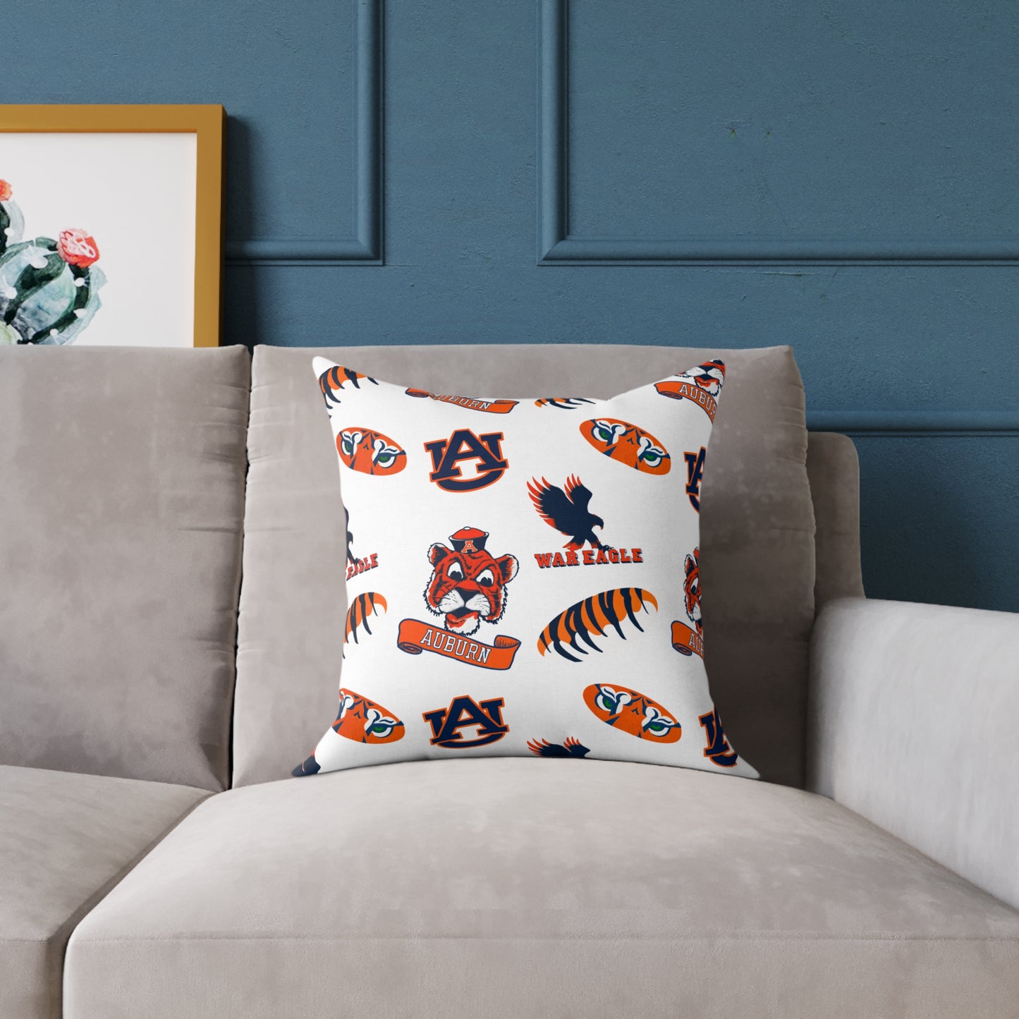 Auburn Tigers Square Canvas Pillow, College Decor, Sports Team Gift, Home Accent, Fan Merchandise, Game Day Essentials