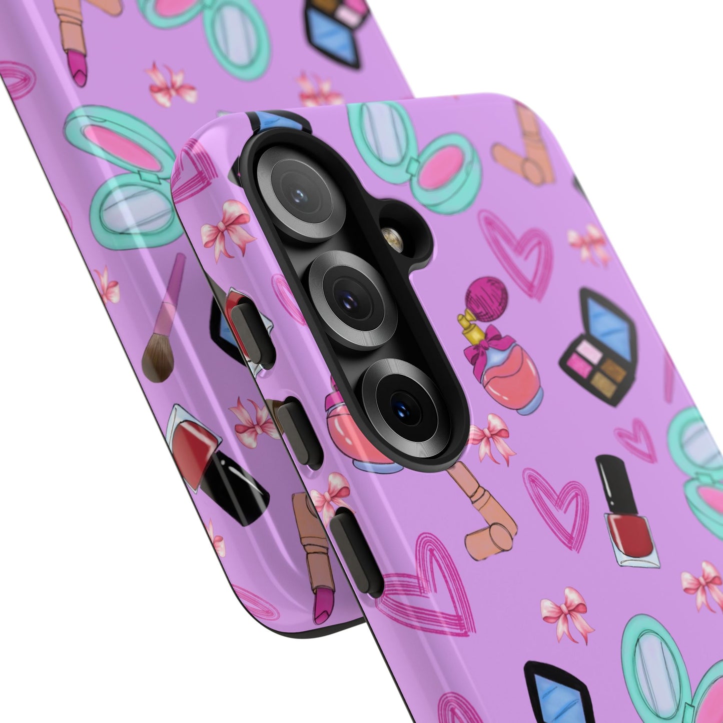 Cute Makeup Phone Case, Tough Cases, Cosmetic Lover Gift, Makeup Junkie Accessory, Beauty Phone Cover, Fun Design for Her