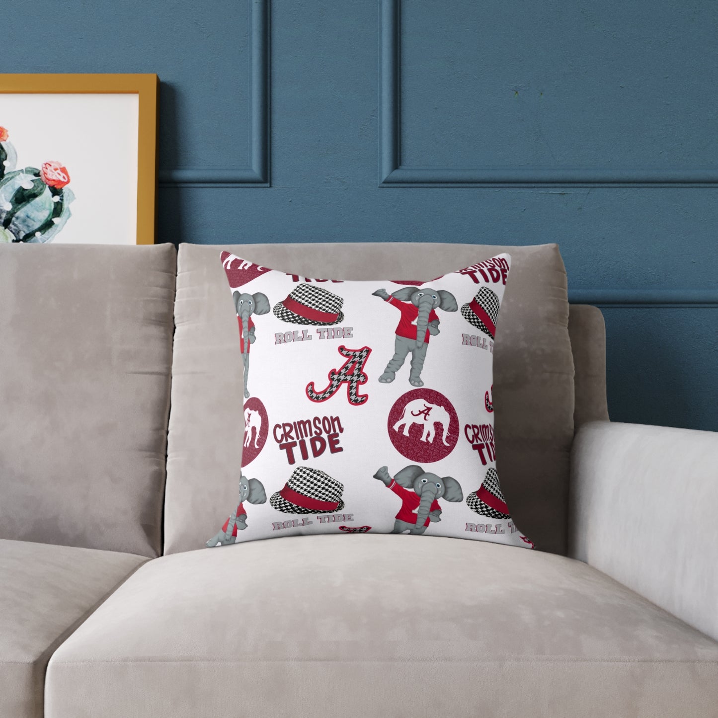 Crimson Tide Decorative Pillow, Cozy Home Accent, College Dorm Decor, Gift for Sports Fans, Alabama Pride