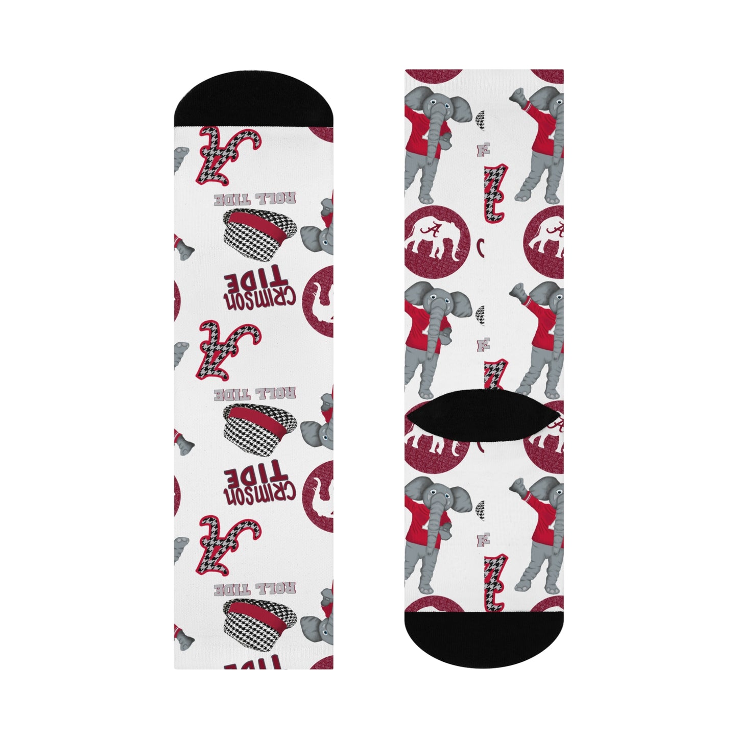 Cozy Alabama Crew Socks | Perfect for Tailgating, Game Day Wear, Gift for Sports Fans, Athletic Socks, Holiday Apparel