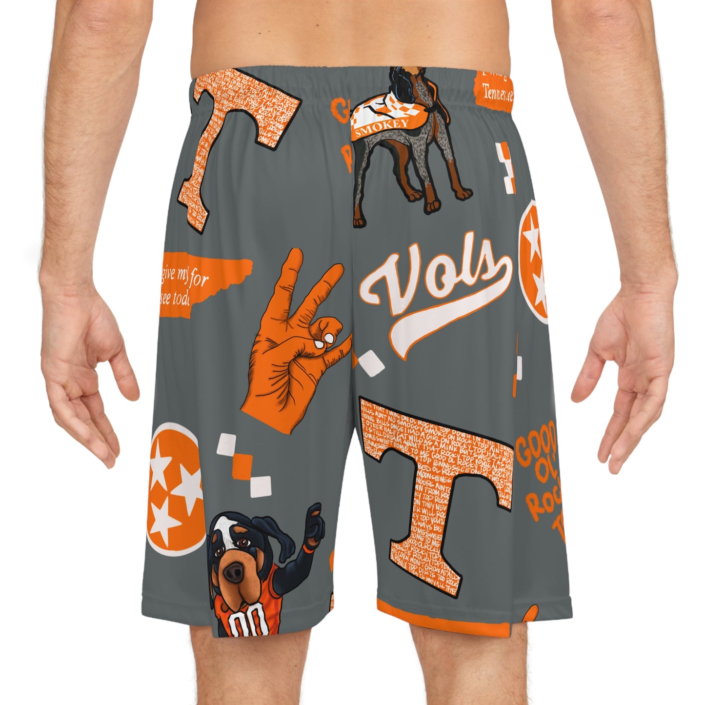 Tennessee Basketball Shorts, Fun Athletic Wear for Game Day, Perfect for Sports Fans, Summer Casual Shorts, Unique Gift for Team Supporters