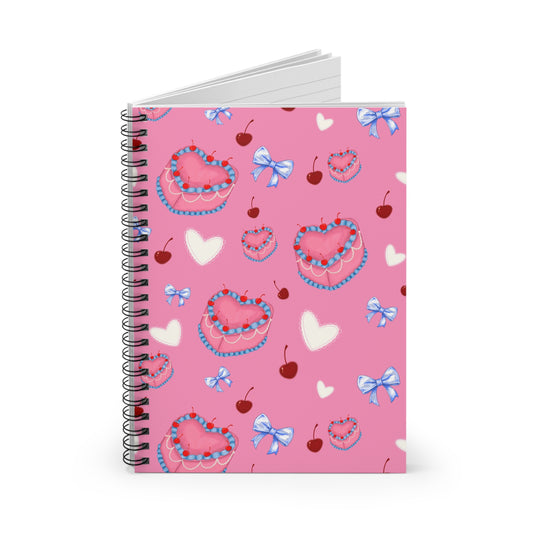 Cute Cake Spiral Notebook - Perfect for Journaling, School, Gifts, Kawaii Aesthetic, Inspirational Notes