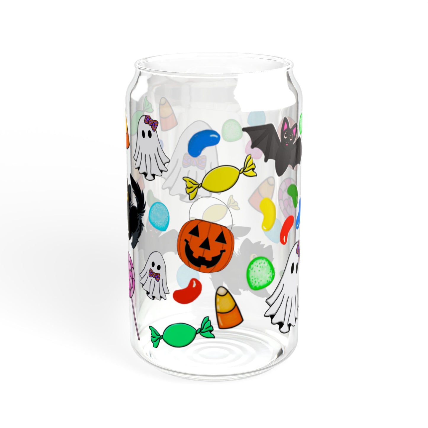 Halloween Sipper Glass, 16oz - Fun Decorative Drinkware for Parties, Gifts, and Seasonal Celebrations, Spooky Style Mugs