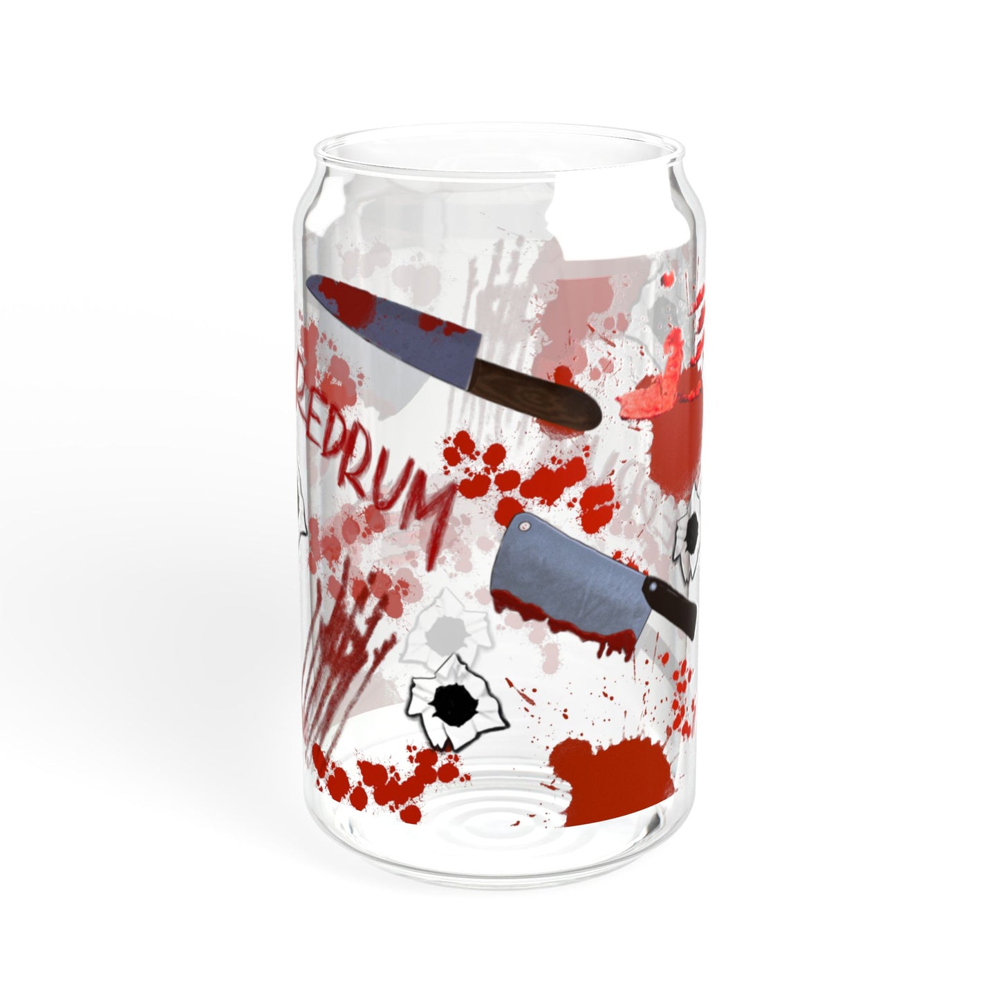 Blood Splatter Sipper Glass, 16oz | Perfect for Halloween, Parties, Gifting & Decor, Unique Drinkware, Decorative Jar