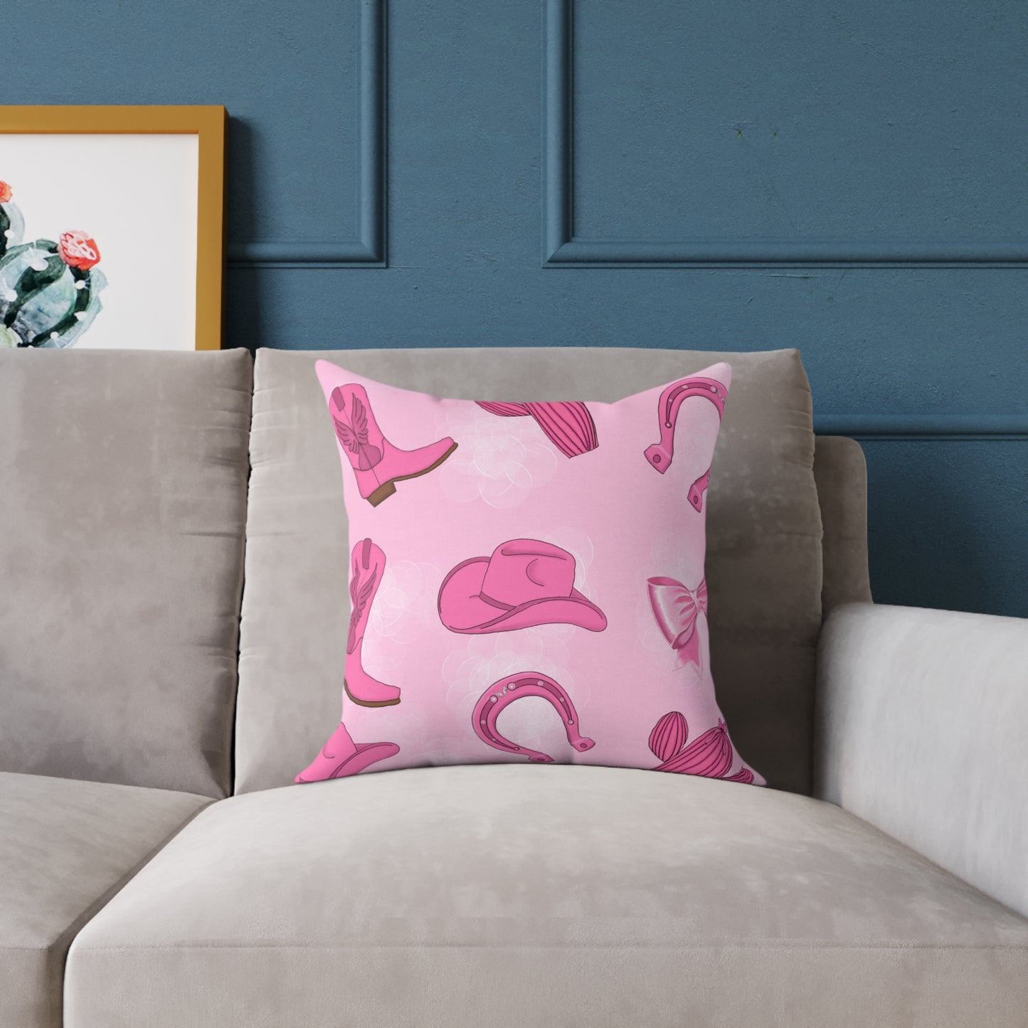 Cowgirl Chic Pillow, Western Decor, Country Style Cushion, Cozy Home Accent, Pink Cowboy Theme, Unique Gift for Rodeo Lovers