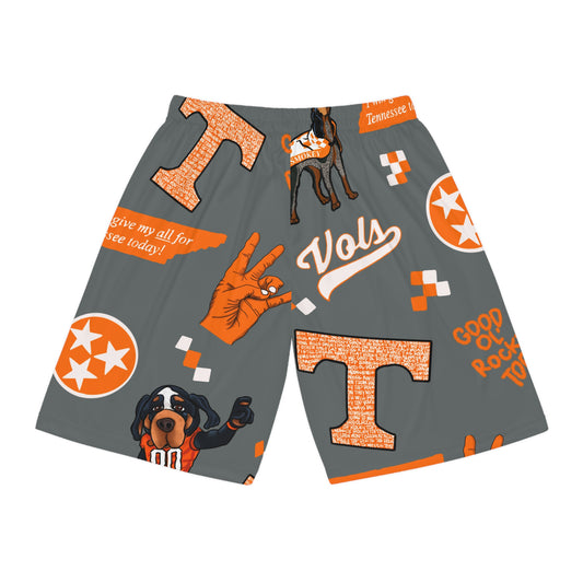 Tennessee Basketball Shorts, Fun Athletic Wear for Game Day, Perfect for Sports Fans, Summer Casual Shorts, Unique Gift for Team Supporters