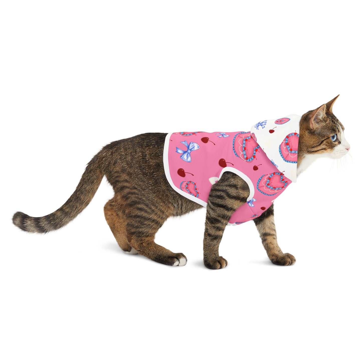 Cute Heart Print Pet Hoodie, Adorable Dog Sweater, Valentine’s Day Gift, Cozy Pet Clothes, Fashion for Pets