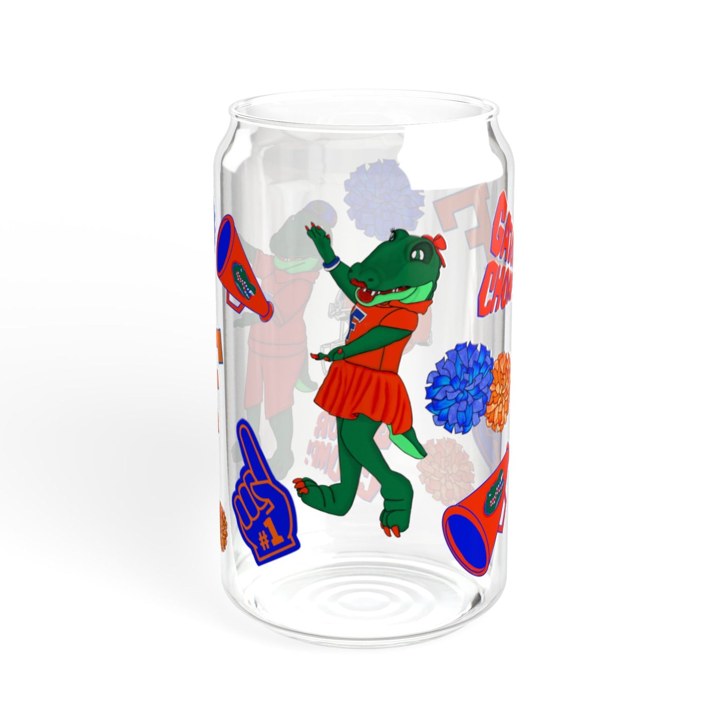 Florida Gators Sipper Glass with Bamboo Lid | 16oz Drinkware | Perfect for Game Day, Tailgating, Parties, Gifts!