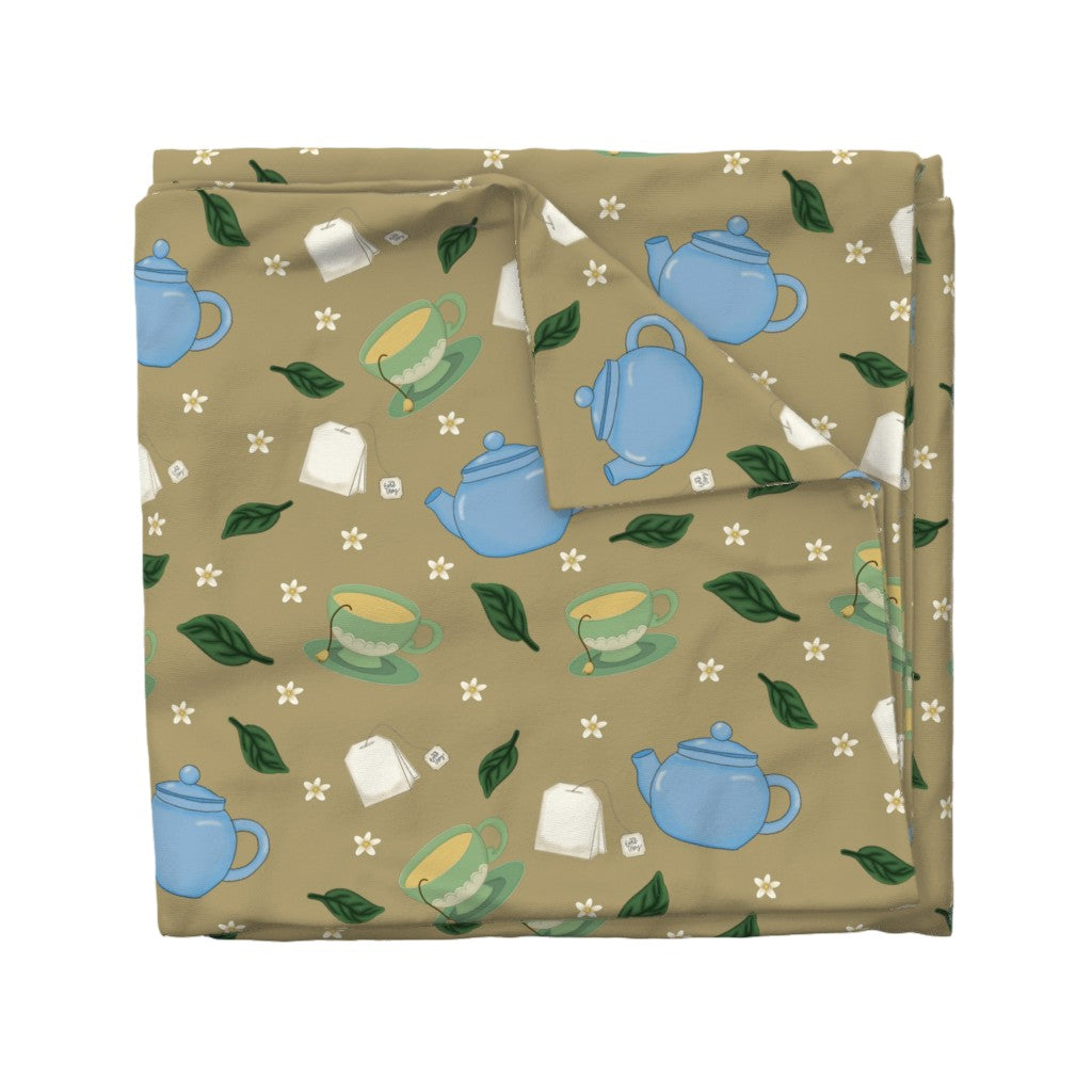 Tea Time Repeating Pattern Duvet Cover