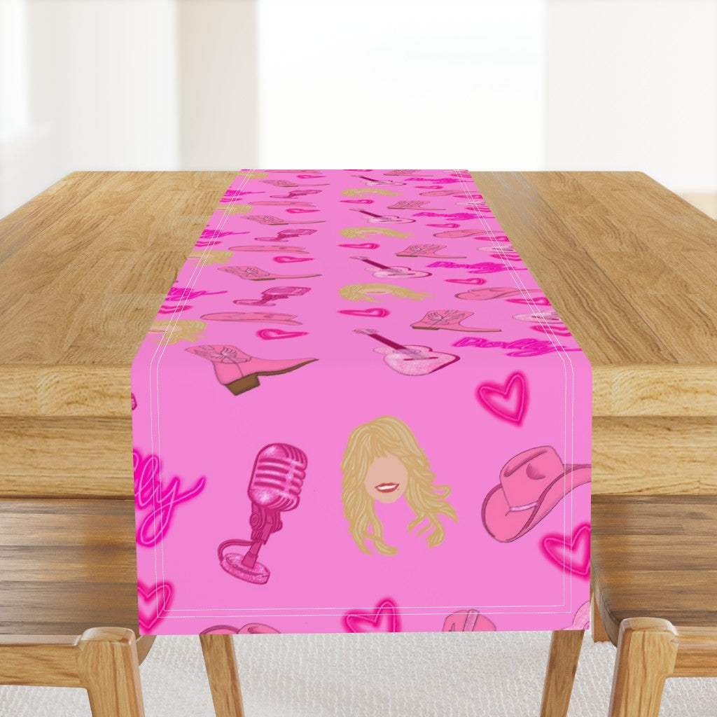 Dolly Parton Inspired "Dolly" Repeating Pattern Table Runner