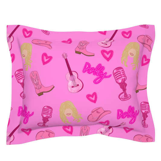 Dolly Parton Inspired "Dolly" Pattern Pillow Sham