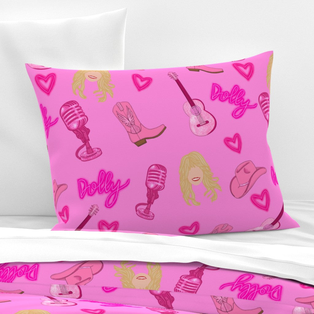Dolly Parton Inspired "Dolly" Pattern Pillow Sham