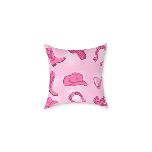 Cowgirl Chic Pillow, Western Decor, Country Style Cushion, Cozy Home Accent, Pink Cowboy Theme, Unique Gift for Rodeo Lovers