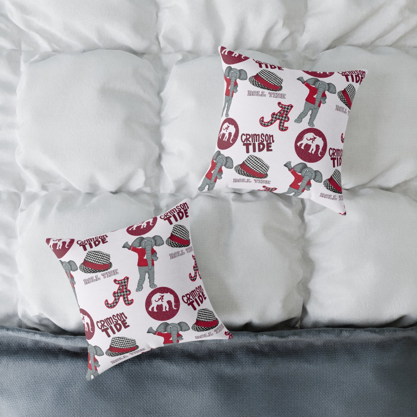 Crimson Tide Decorative Pillow, Cozy Home Accent, College Dorm Decor, Gift for Sports Fans, Alabama Pride