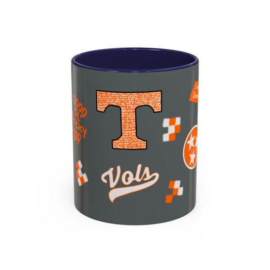 Tennessee Spirit Coffee Mug, Perfect for Gameday, College Student Gift, Unique Drinkware, Sports Fan Mug, Show Your Team Pride