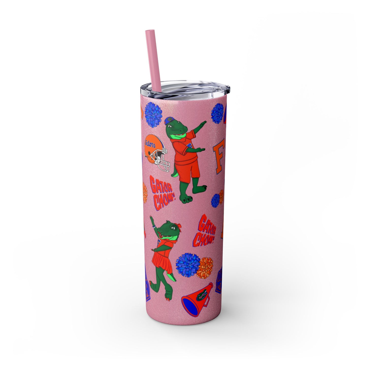 Florida Gators Spirit Skinny Tumbler - 20oz, Perfect for Game Day, Alumni Gifts, Sports Parties, Custom Drinkware, Florida Fan Merch