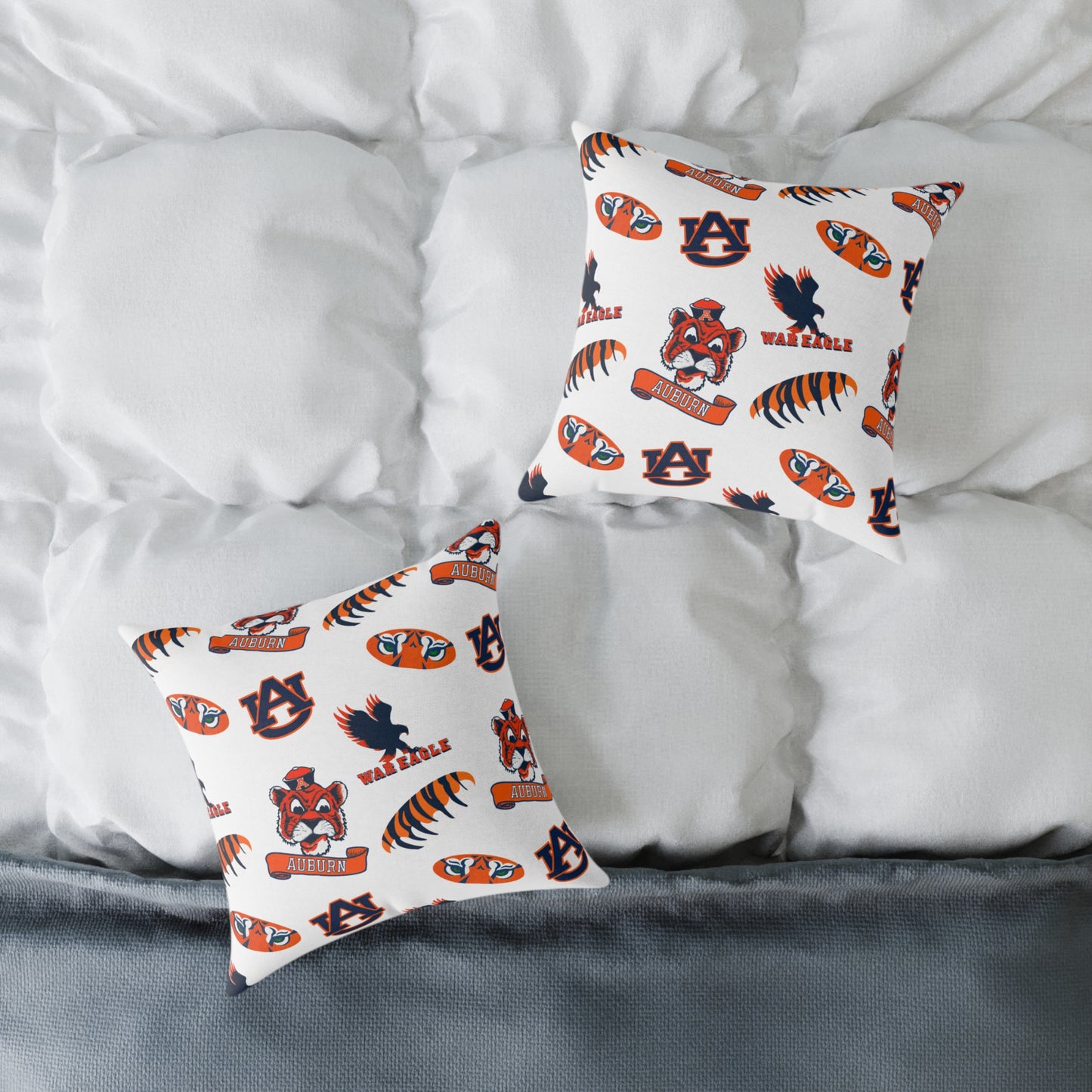 Auburn Tigers Square Canvas Pillow, College Decor, Sports Team Gift, Home Accent, Fan Merchandise, Game Day Essentials