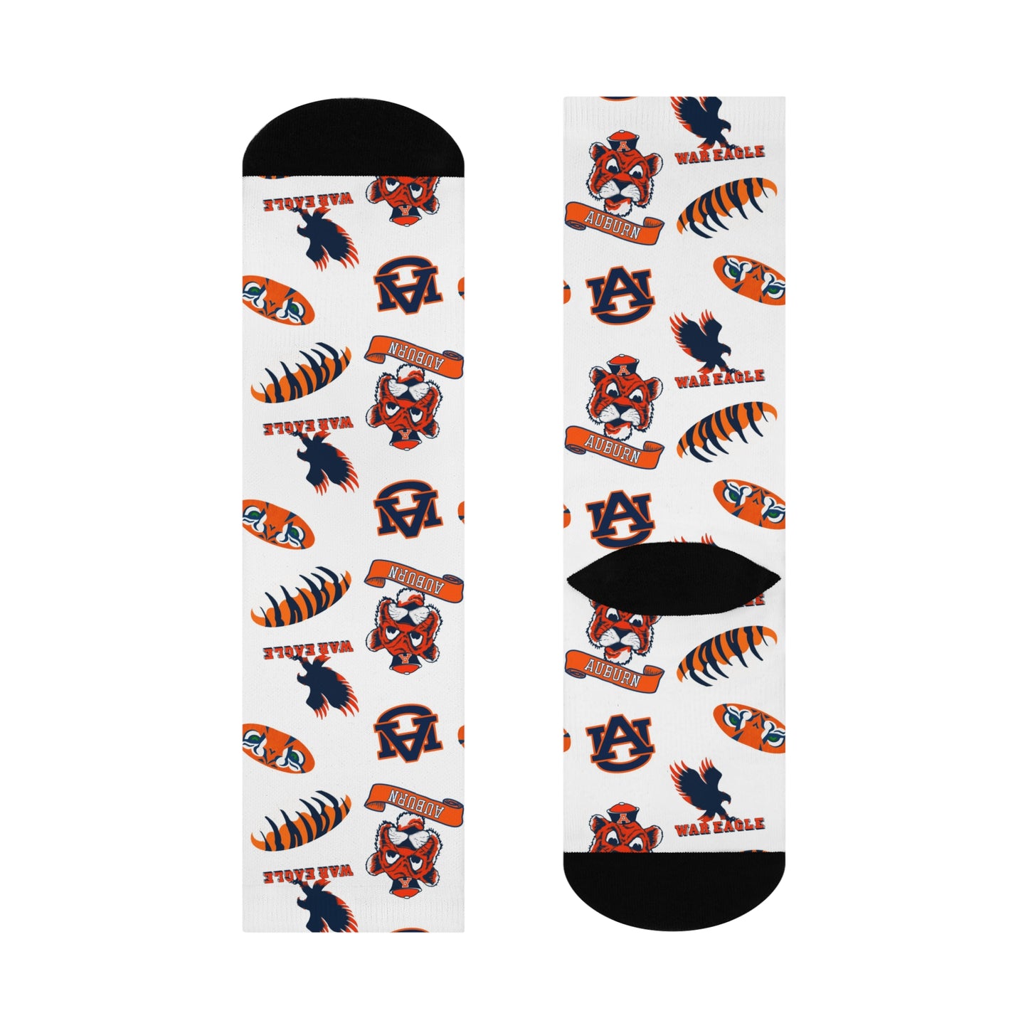 Auburn Crew Socks | Perfect for Tailgating, Game Day Wear, Gift for Sports Fans, Athletic Socks, Holiday Apparel