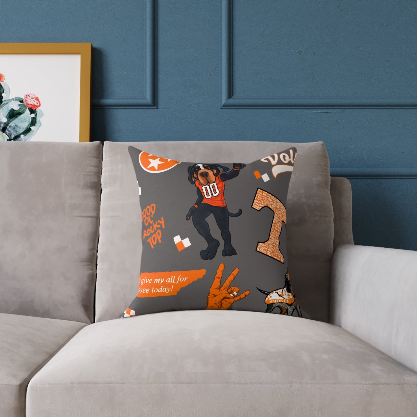 Tennessee Sports Fan Pillow, College Decor, Game Day Home Accent, Throw Pillow Gift, Tailgate Decoration