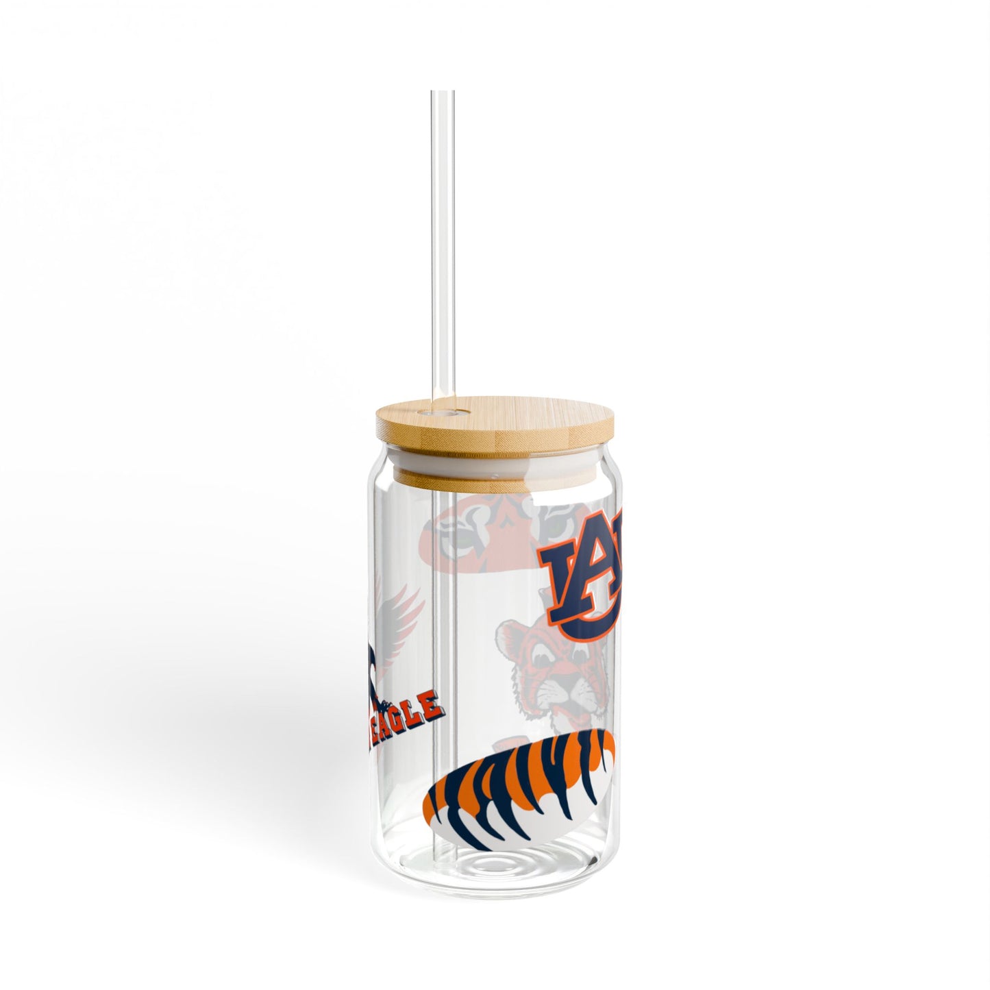 Auburn Sipper Glass, 16oz | Eco-Friendly Drinkware | Perfect for Parties, Sports Events, Summer, Gifting