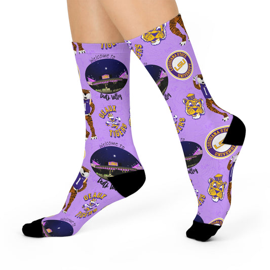 LSU Cushioned Crew Socks