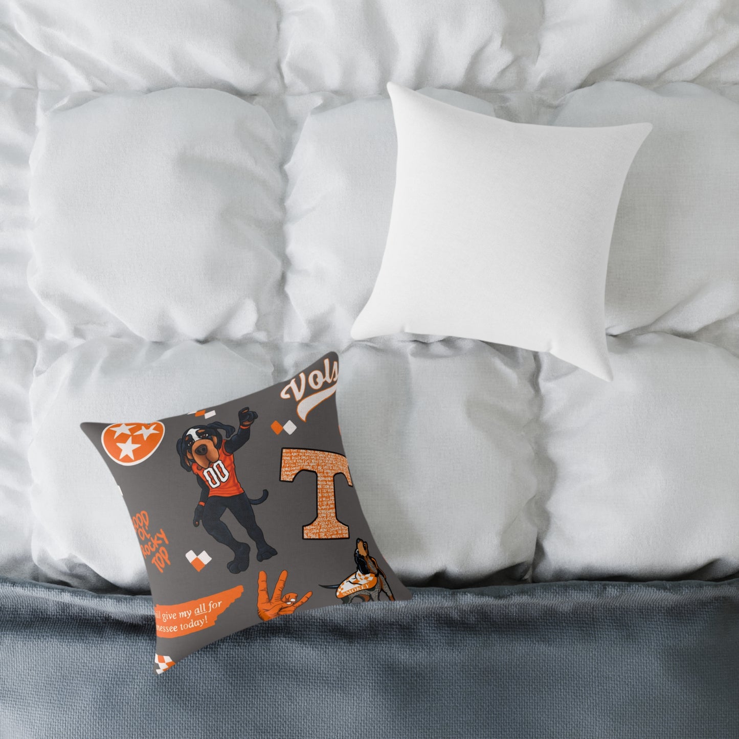 Tennessee Sports Fan Pillow, College Decor, Game Day Home Accent, Throw Pillow Gift, Tailgate Decoration