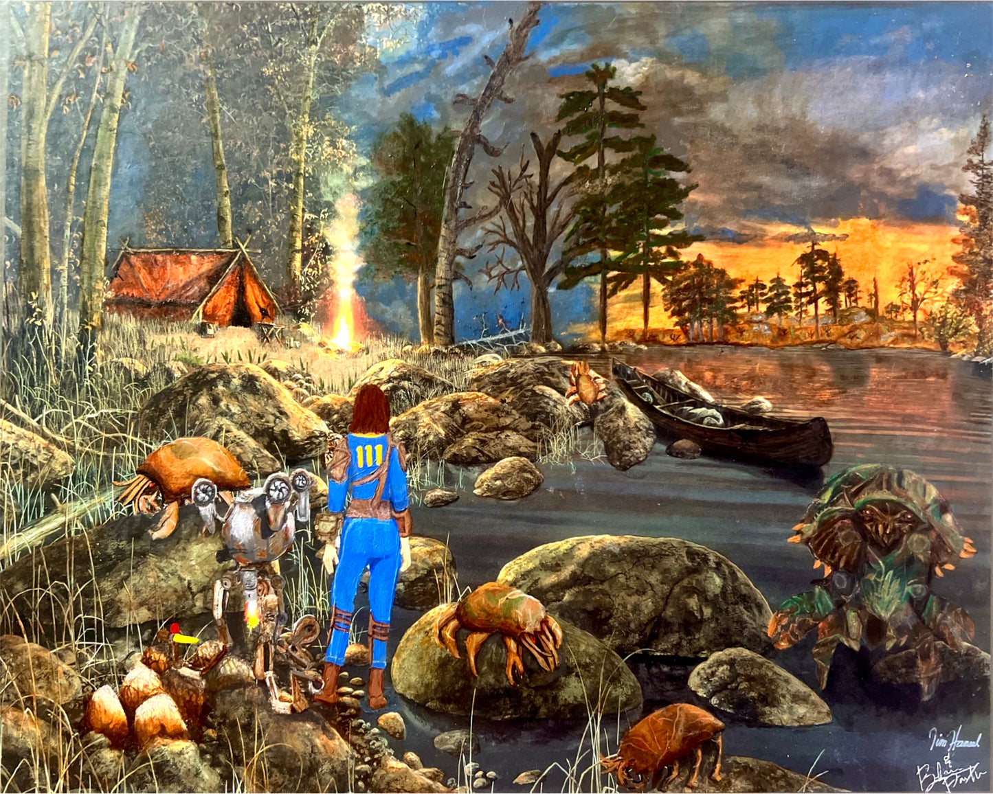 Fallout Mirelurks in the Forest Scene