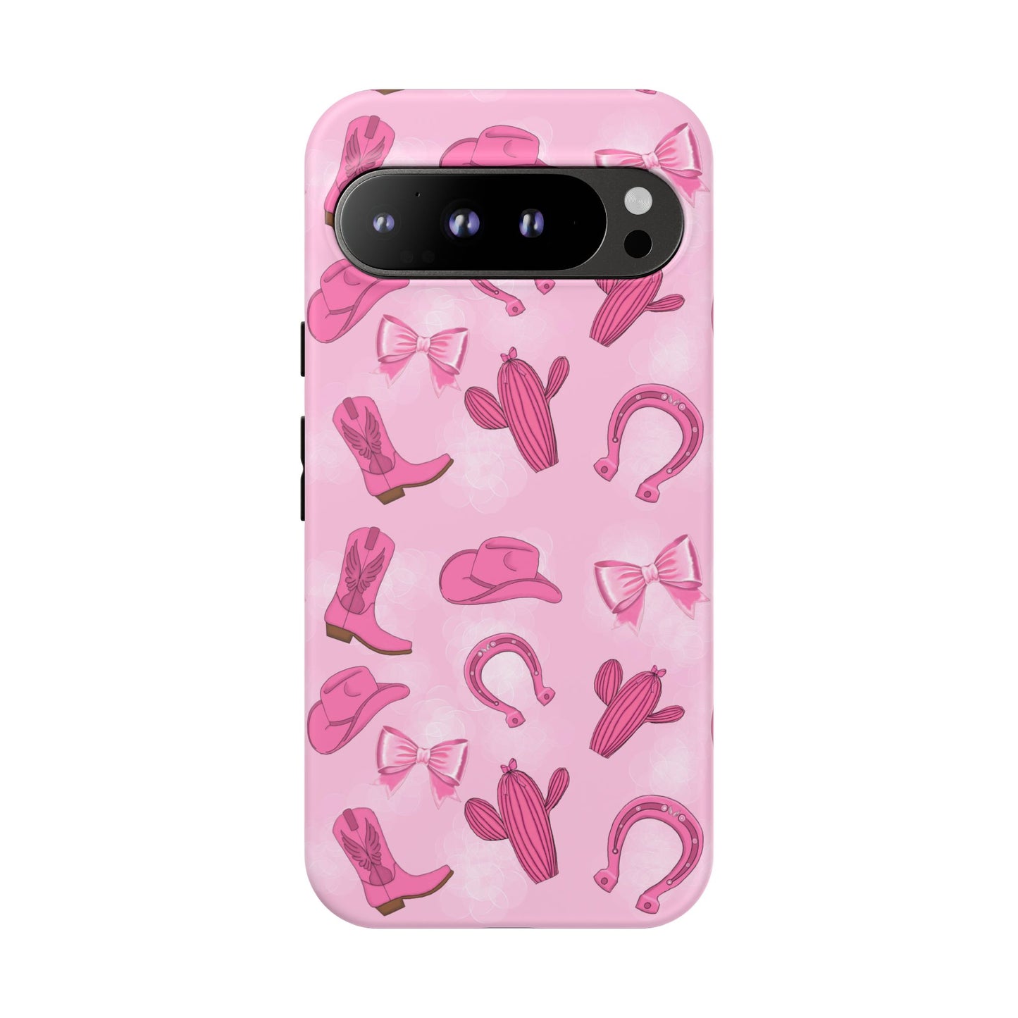 Cowgirl Chic Phone Case, Western Style Tough Case, Cute Pink Cowboy Theme, Gift for Rodeo Lovers, Country Western Decor