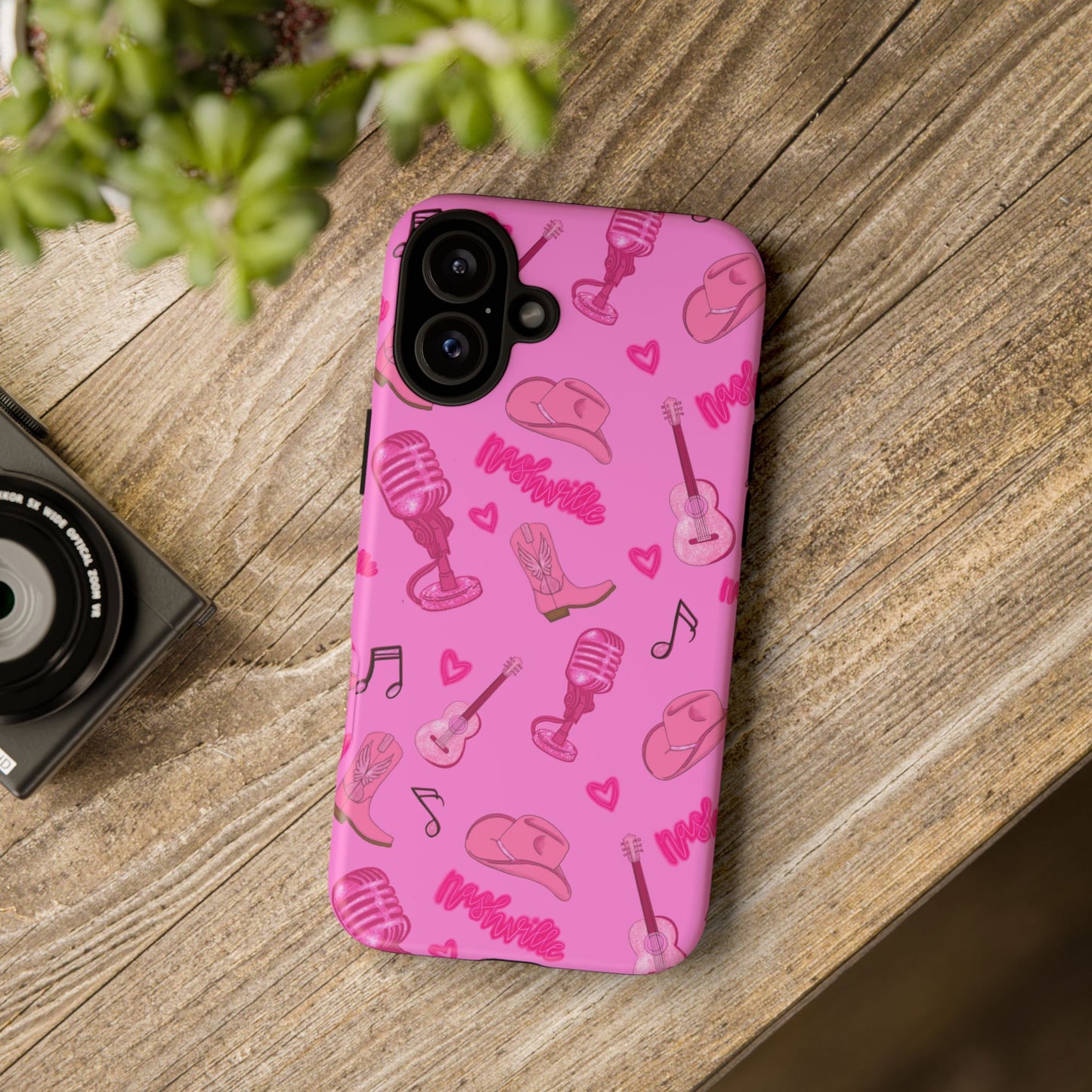 Pink Music Cases for Tough Love, Music Lover Gift, Phone Accessories, Cute Phone Covers, Stylish Cases for Women