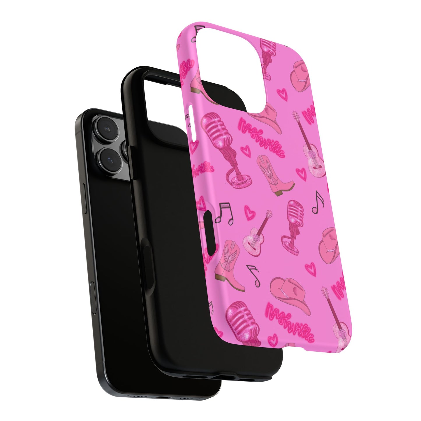 Pink Music Cases for Tough Love, Music Lover Gift, Phone Accessories, Cute Phone Covers, Stylish Cases for Women