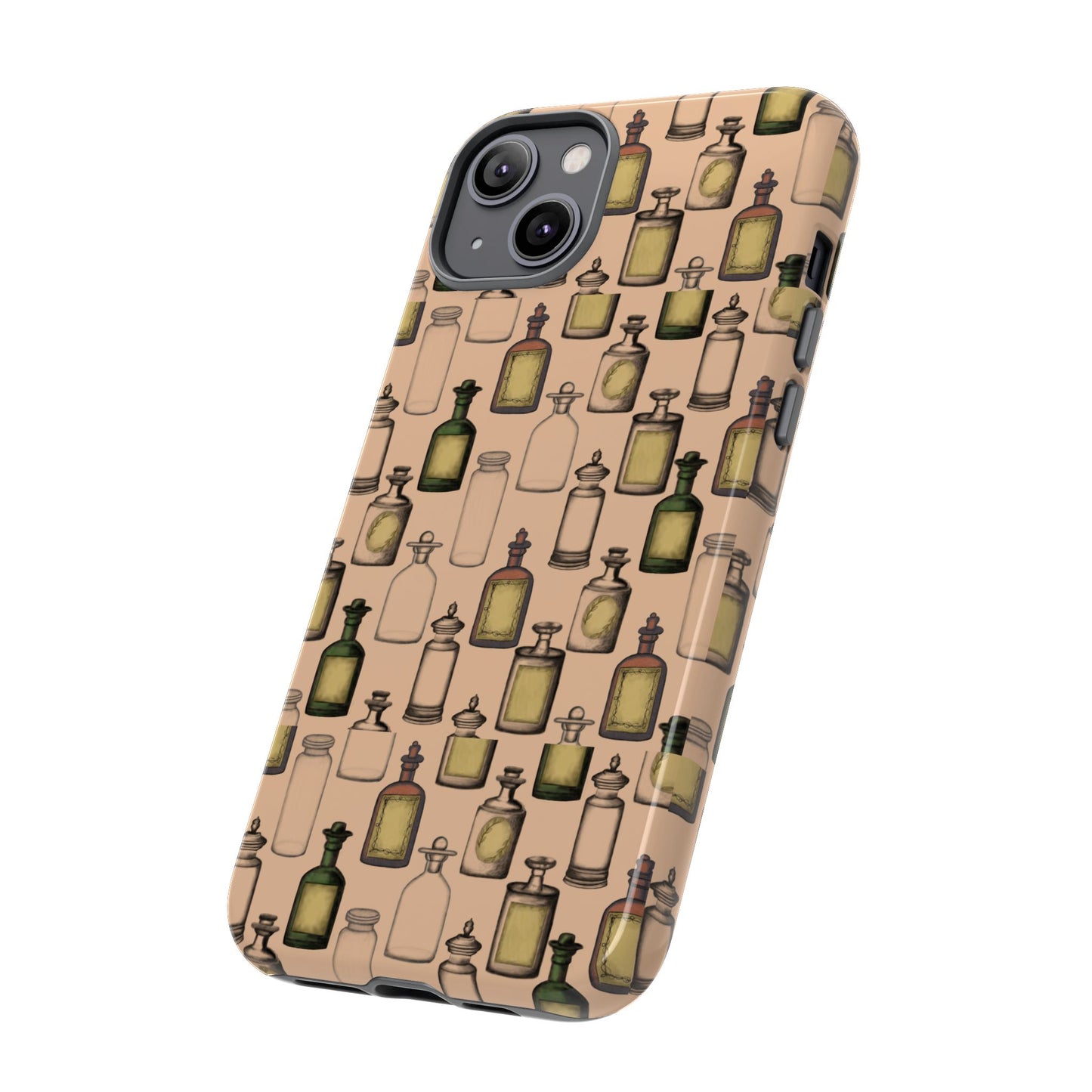 Vintage Potion Bottle Phone Case, Tough Phone Case, Magical Phone Cover, Witch Aesthetic, Gift for Witch Lovers, Boho Phone Accessories