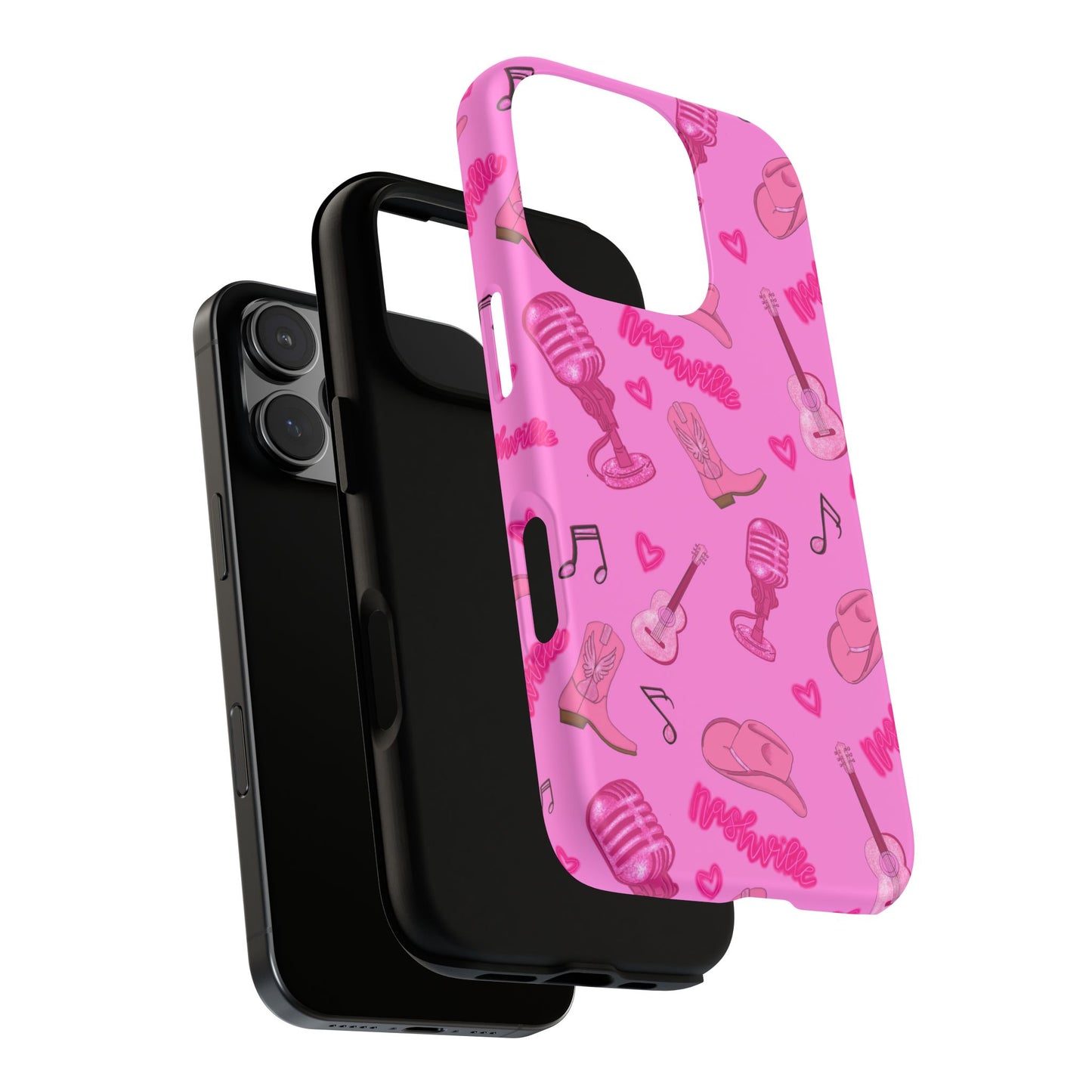 Pink Music Cases for Tough Love, Music Lover Gift, Phone Accessories, Cute Phone Covers, Stylish Cases for Women