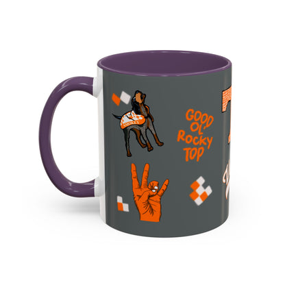 Tennessee Spirit Coffee Mug, Perfect for Gameday, College Student Gift, Unique Drinkware, Sports Fan Mug, Show Your Team Pride