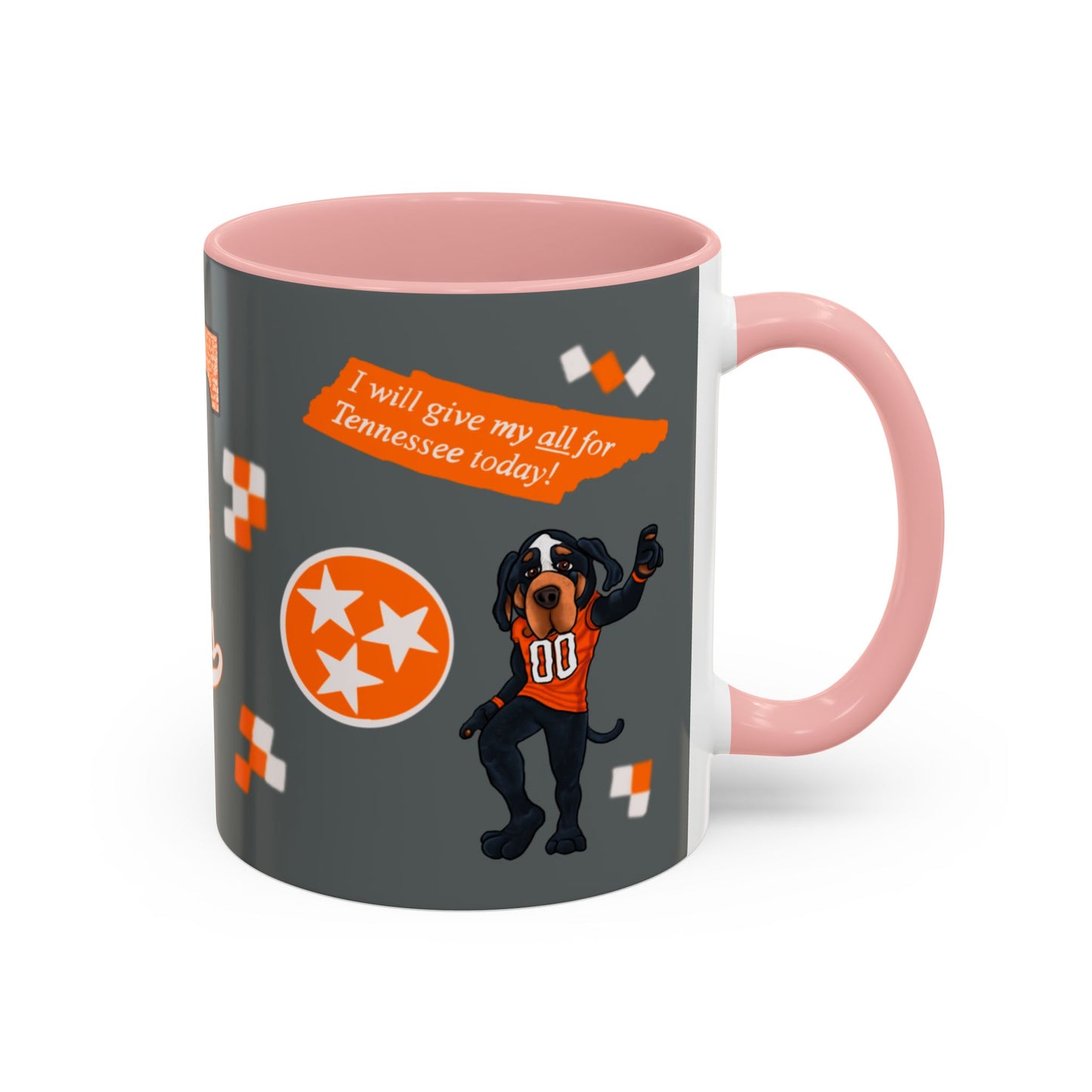 Tennessee Spirit Coffee Mug, Perfect for Gameday, College Student Gift, Unique Drinkware, Sports Fan Mug, Show Your Team Pride