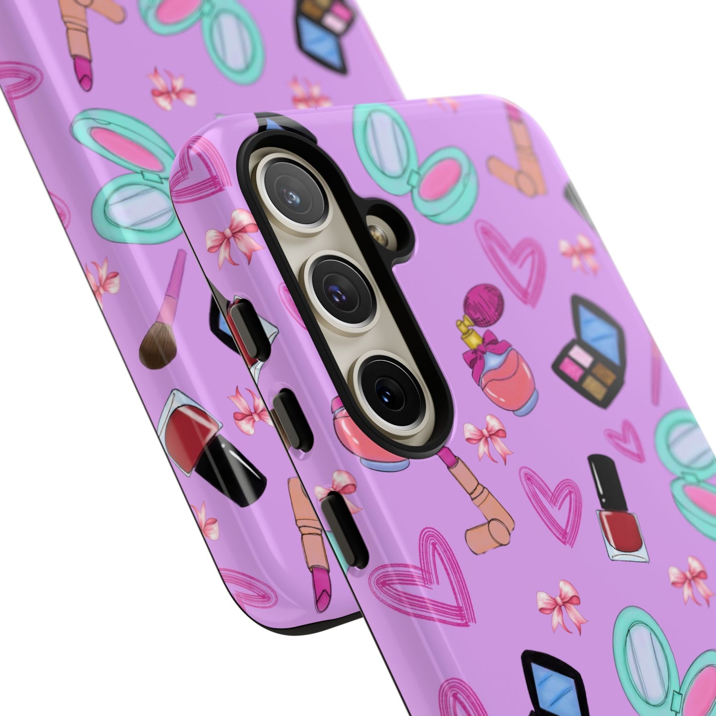 Cute Makeup Phone Case, Tough Cases, Cosmetic Lover Gift, Makeup Junkie Accessory, Beauty Phone Cover, Fun Design for Her