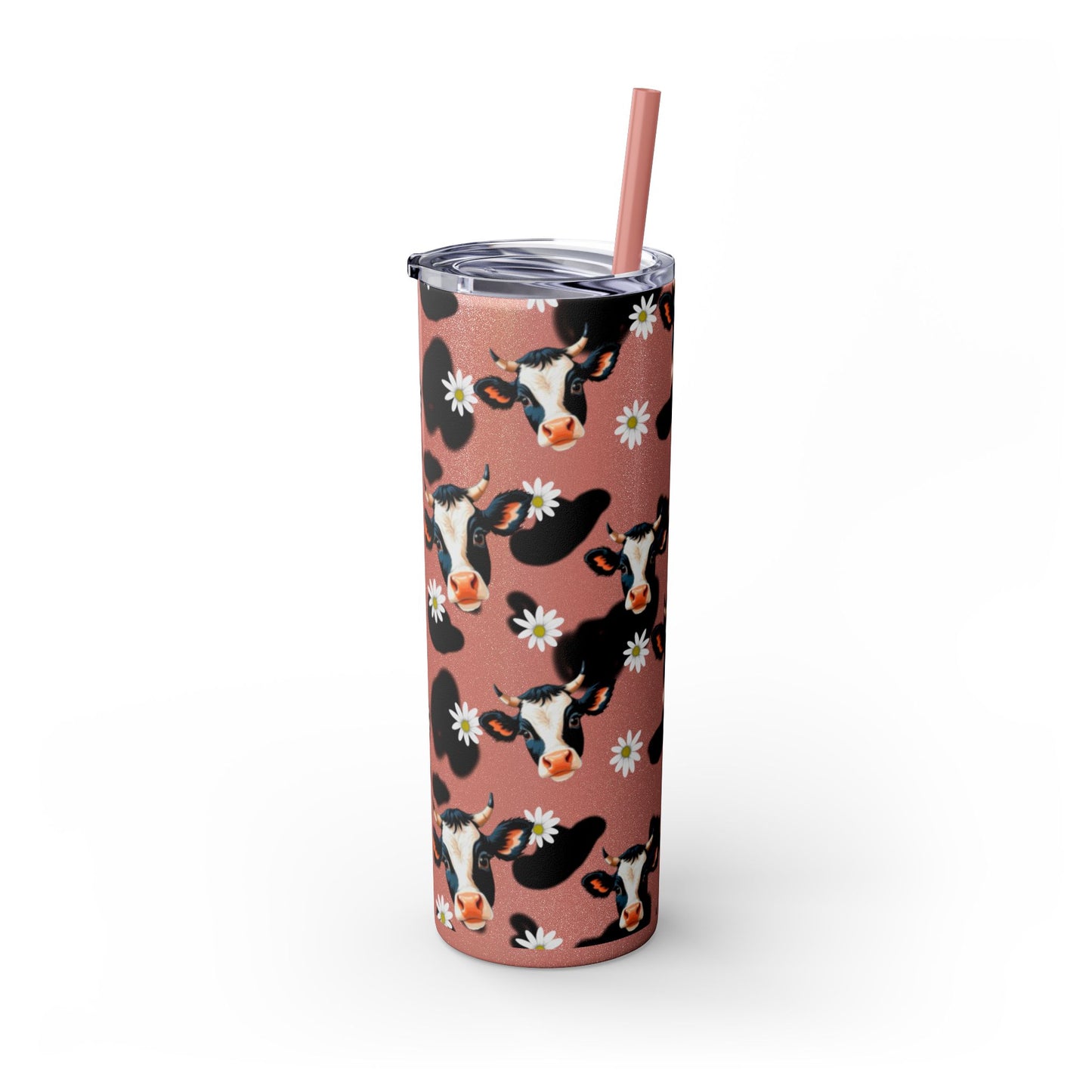 Charming Cow Print Tumbler with Straw, 20oz | Perfect for Cow Lovers, Unique Gift, Farmhouse Decor, Daily Hydration, Fun Drinkware