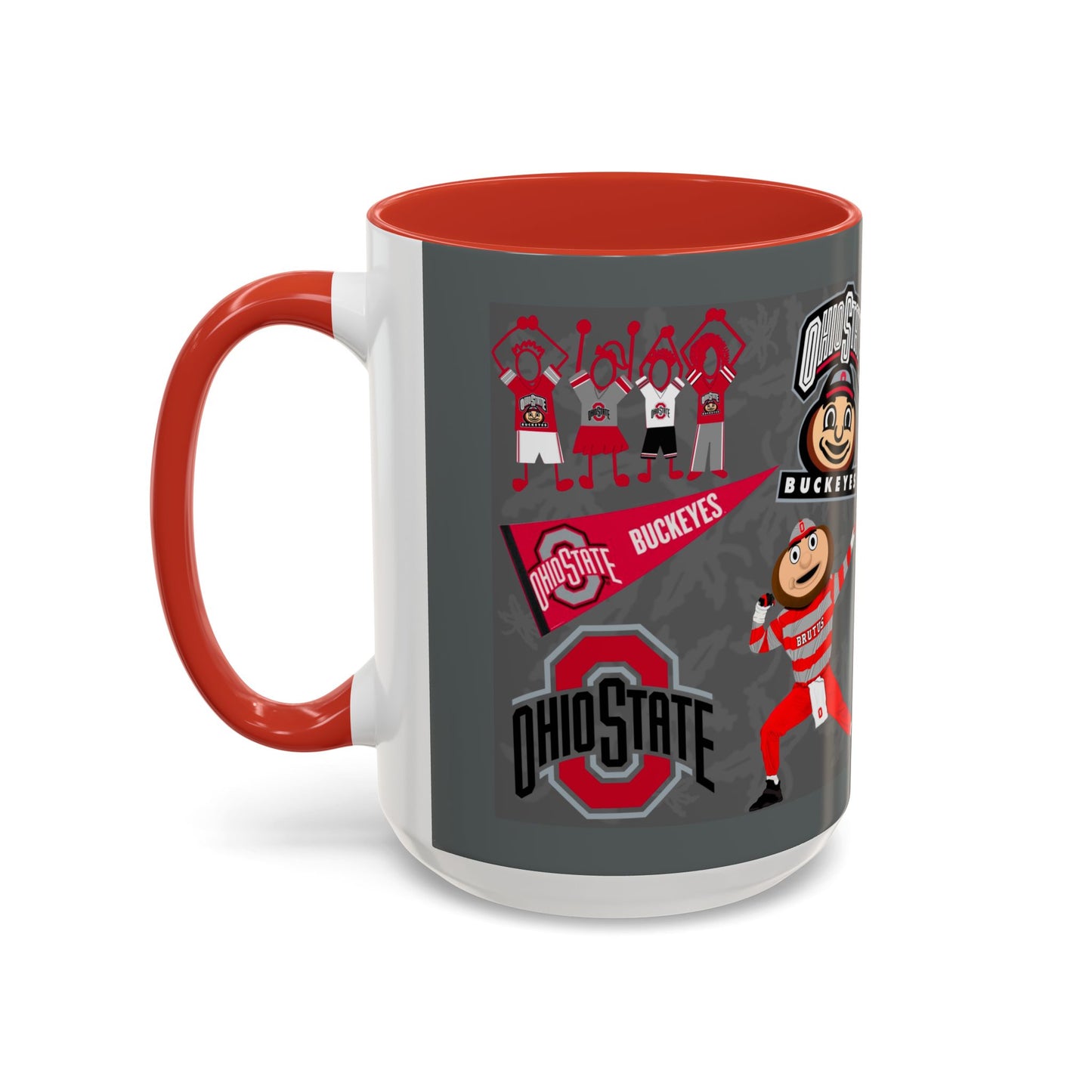 Ohio State Buckeyes Accent Coffee Mug | Gift for Fans, Sports Lovers, College Alumni, Holiday Decorations, Game Day Essentials