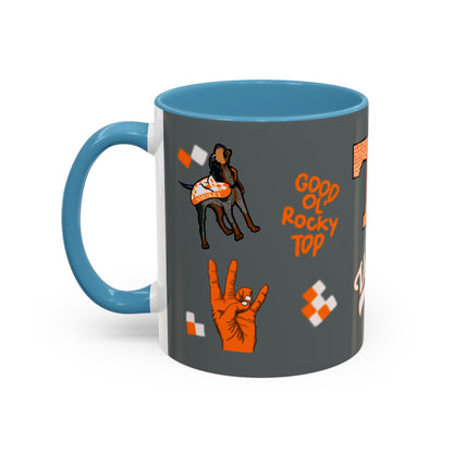 Tennessee Spirit Coffee Mug, Perfect for Gameday, College Student Gift, Unique Drinkware, Sports Fan Mug, Show Your Team Pride