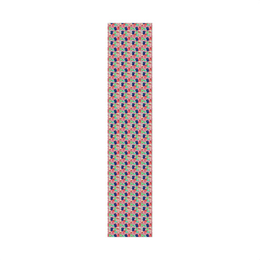 Cookie Holiday Ornament Gift Wrap Paper — Pink Retro Bauble Pattern