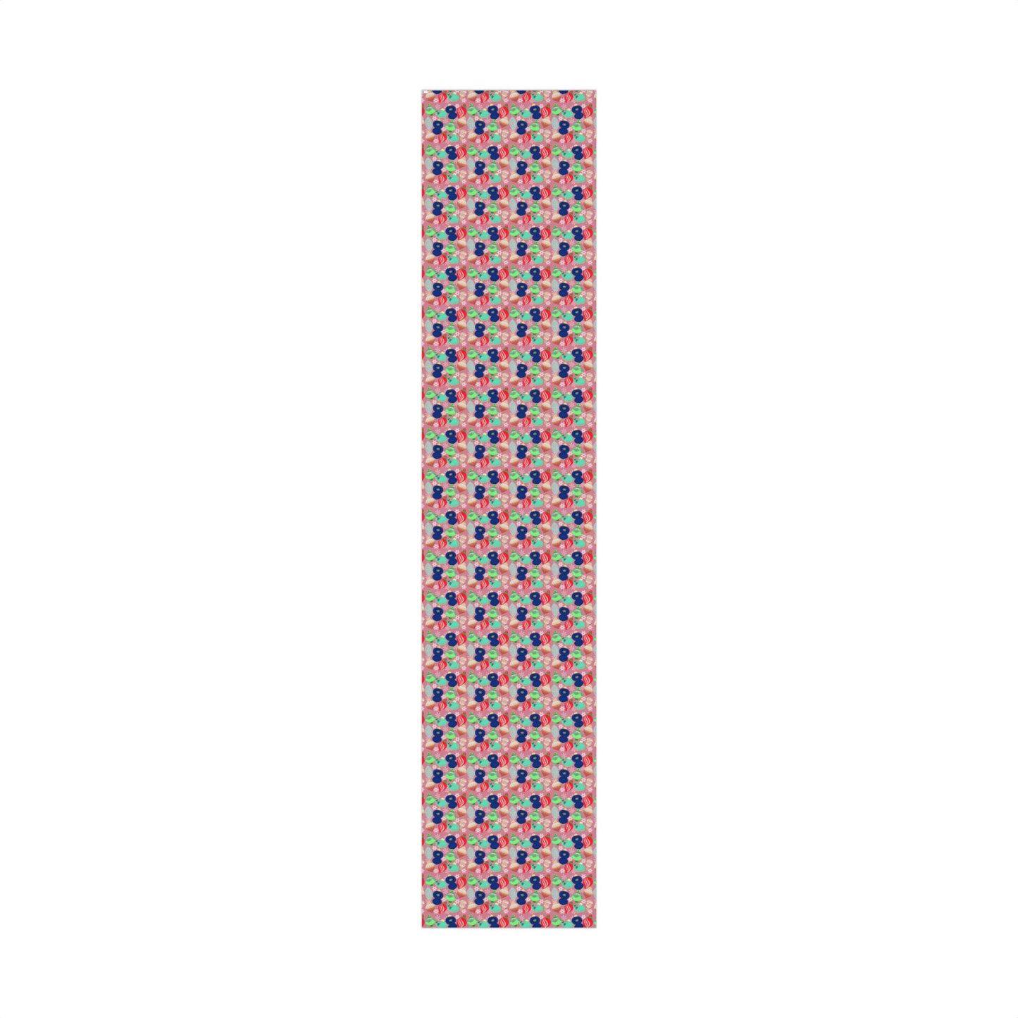 Cookie Holiday Ornament Gift Wrap Paper — Pink Retro Bauble Pattern