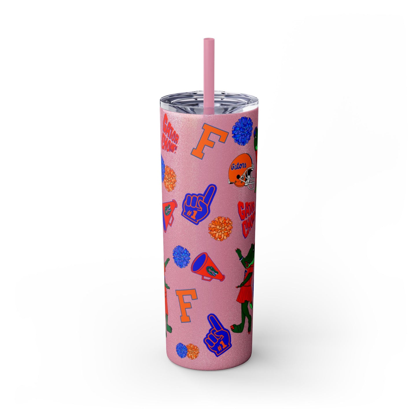 Florida Gators Spirit Skinny Tumbler - 20oz, Perfect for Game Day, Alumni Gifts, Sports Parties, Custom Drinkware, Florida Fan Merch