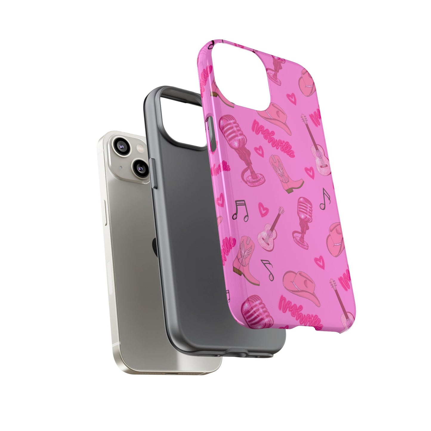 Pink Music Cases for Tough Love, Music Lover Gift, Phone Accessories, Cute Phone Covers, Stylish Cases for Women