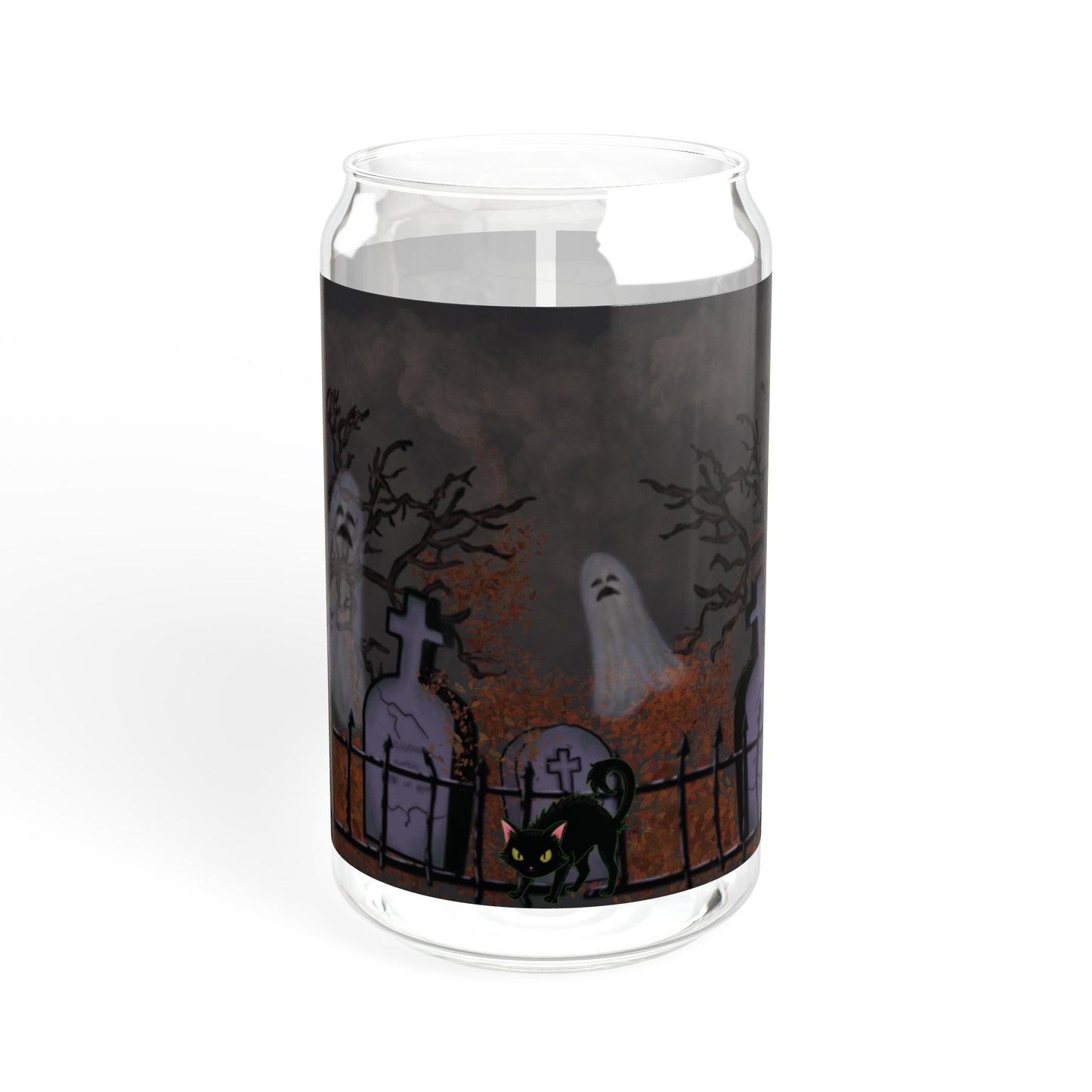 Graveyard Sipper Glass, 16oz - Halloween Water Bottle, Ghoulish Drinkware, Cute Ghost Decoration, Fun Halloween Party Favor, Eco-Friendly [...]