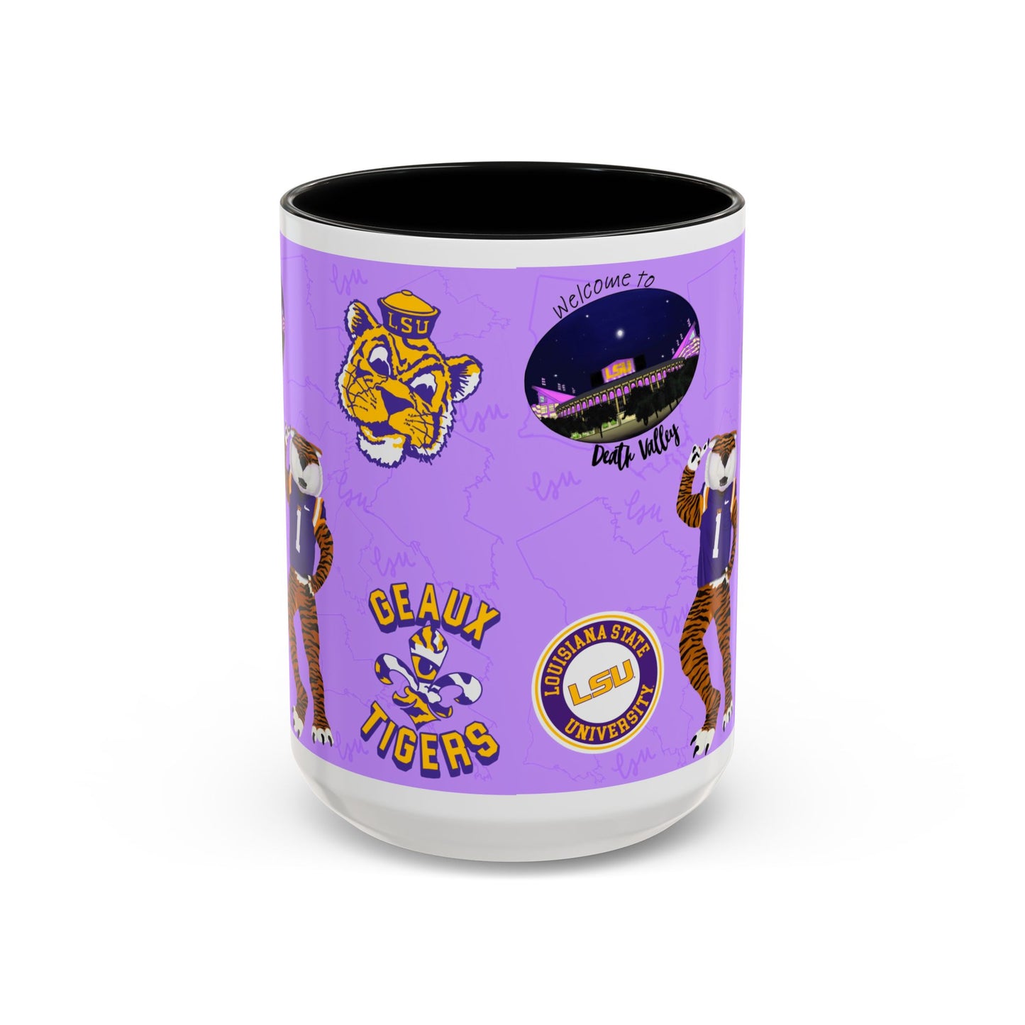 LSU Tigers Accent Coffee Mug - Perfect for Sports Fans, Gift for Graduates, Home Decor, College Student, Game Day Essentials