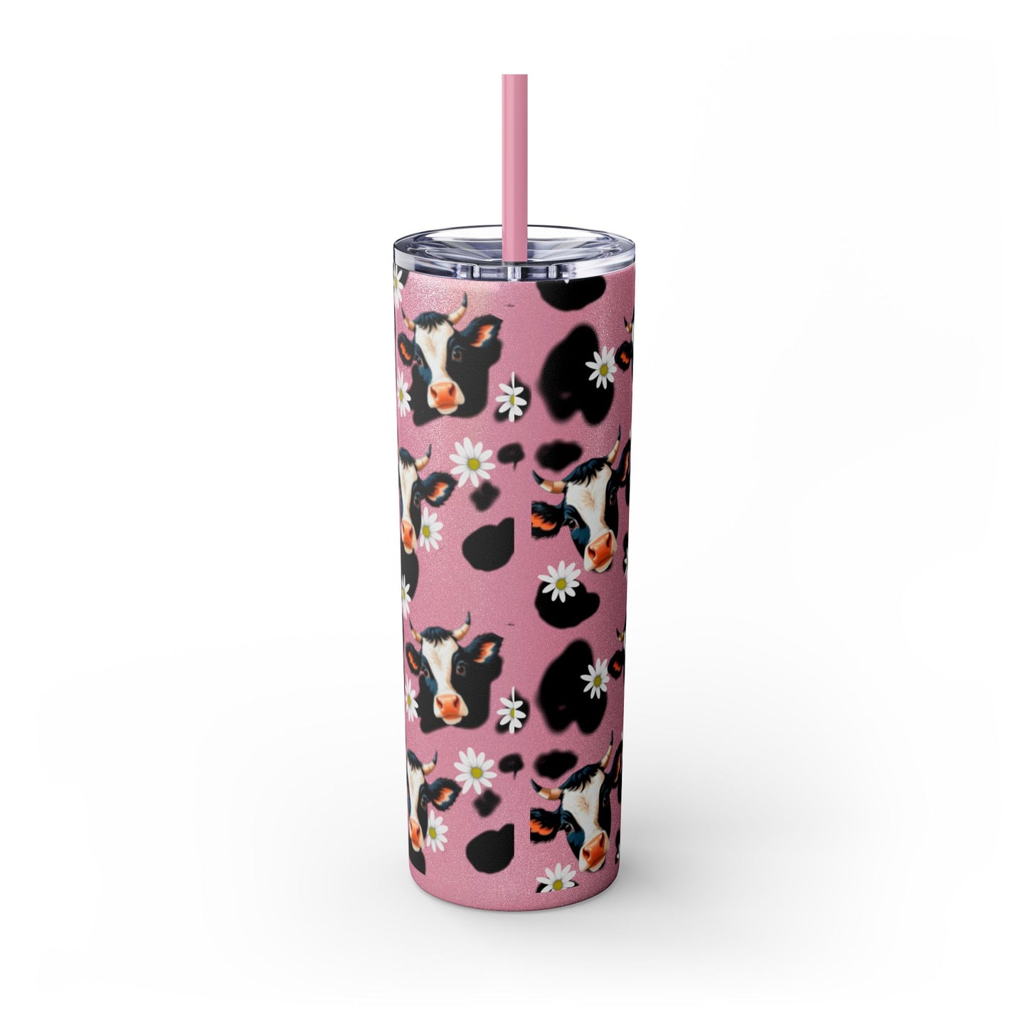 Charming Cow Print Tumbler with Straw, 20oz | Perfect for Cow Lovers, Unique Gift, Farmhouse Decor, Daily Hydration, Fun Drinkware