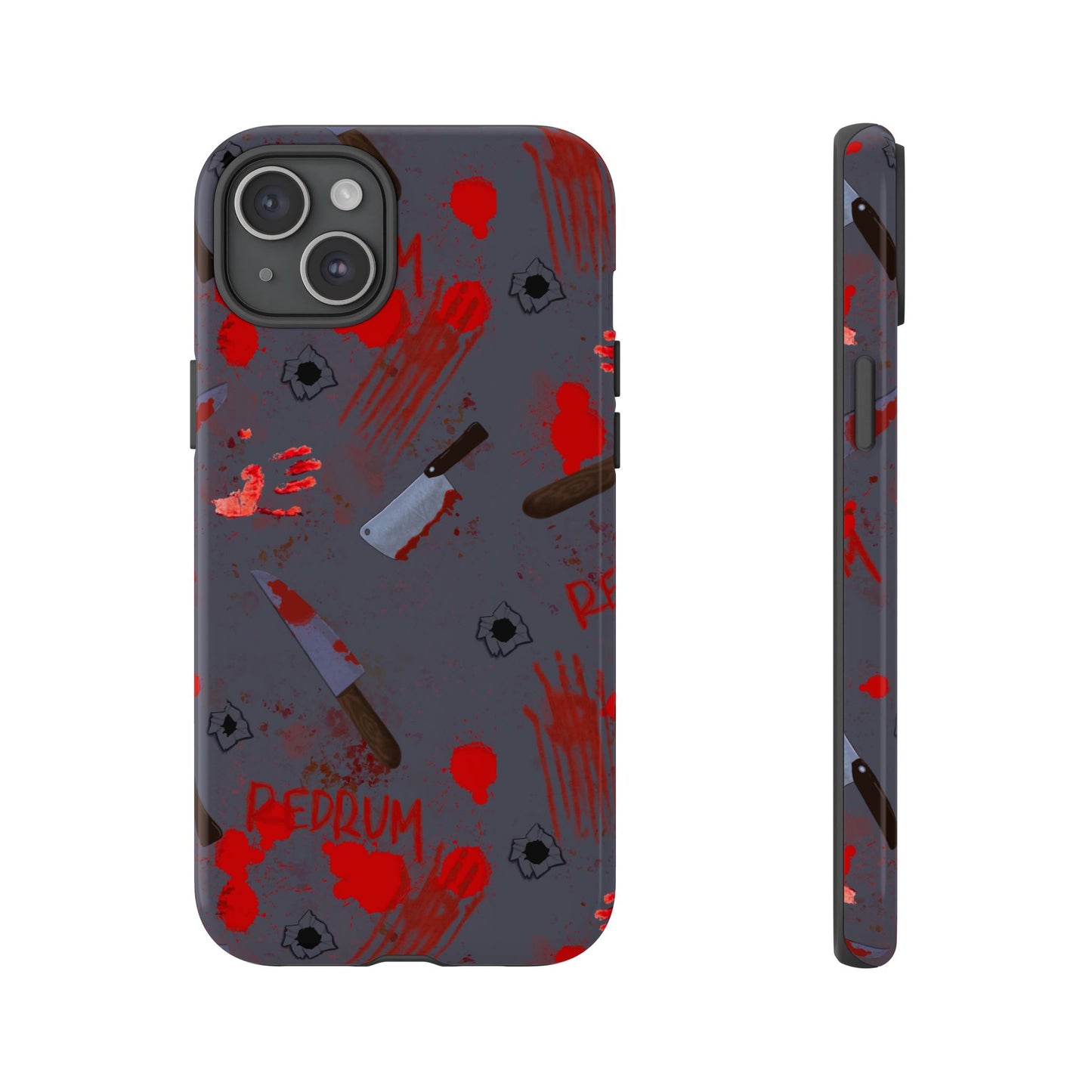 Blood Splatter Phone Case, Tough Case for Horror Fans, Halloween Accessory, Unique Gift for Gamers, Spooky Phone Cover