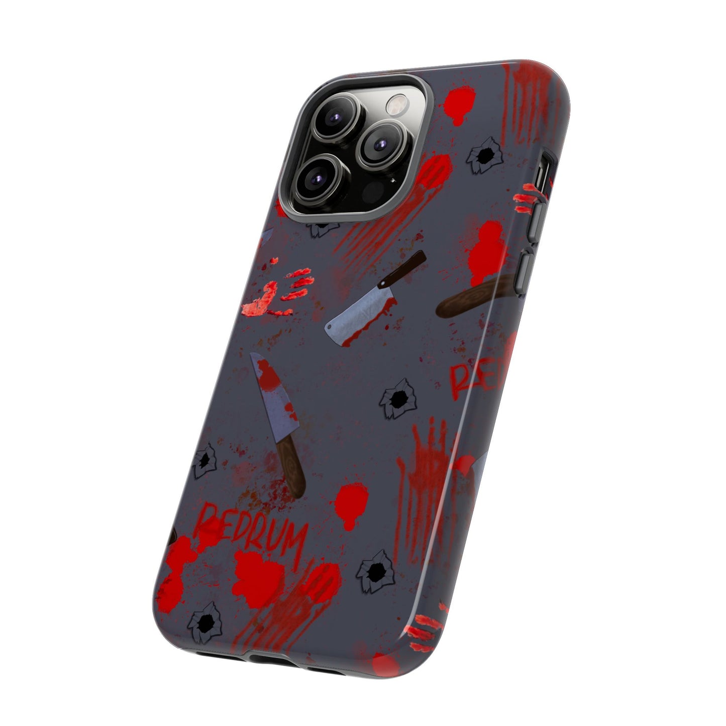 Blood Splatter Phone Case, Tough Case for Horror Fans, Halloween Accessory, Unique Gift for Gamers, Spooky Phone Cover