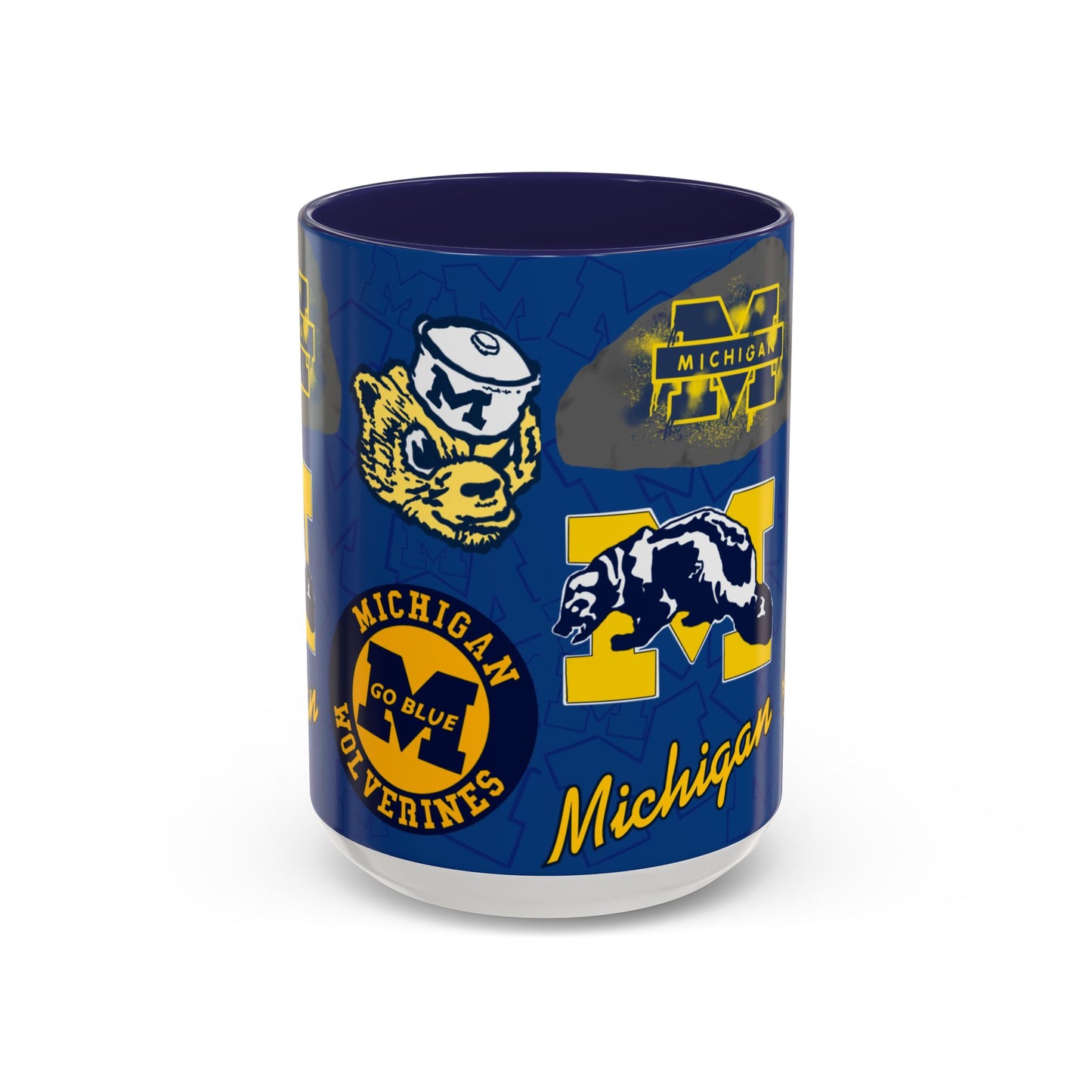Michigan Wolverines Accent Coffee Mug - Perfect for Game Day, Fan Gift, Coffee Lovers, Sports Decor, College Spirit
