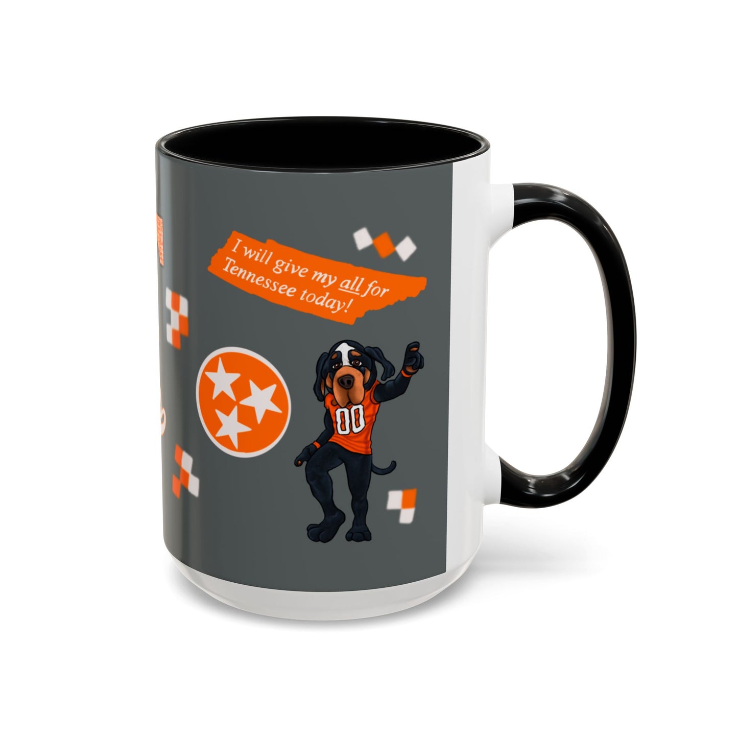 Tennessee Spirit Coffee Mug, Perfect for Gameday, College Student Gift, Unique Drinkware, Sports Fan Mug, Show Your Team Pride